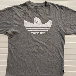 adidas Gray Tee with White Graphic